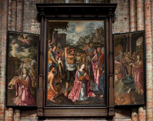 Plébániatemplom (Parochiekerk Sint-Walburga). Triptichon. alkotó: . .