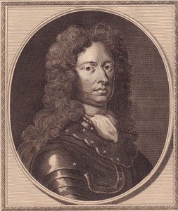 Thomas Tollemache angol katona portréja (kb. 1651-1694), John Goldar (1729-1795) rézmetsze G Kneller festményéből alkotó: William Walcutt