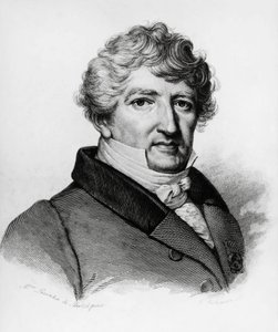 Georges Leopold Chretien Frederic Dagobert Cuvier (1769-1832), francia biológus portréja, metszet alkotó: William Walcutt