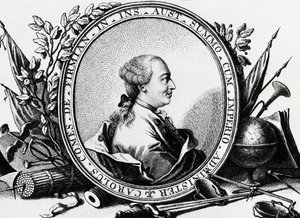 Karl Joseph von Firmian (1716-1782) osztrák politikus portréja, metszet alkotó: William Walcutt