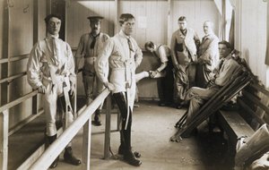 Protetika Műlábat viselő katonák, c 1915-1918 alkotó: Ferdinand Georg Waldmuller