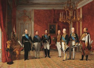 Alekszandr Nyikolajevics nagyherceg fogadása Metternich herceg által a bécsi Hofburgban 1839-ben alkotó: Фердинанд Георг Вальдмюллер