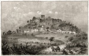 Preny várának romjai, Lotaringia. kb. 1860 (metszet) alkotó: . .