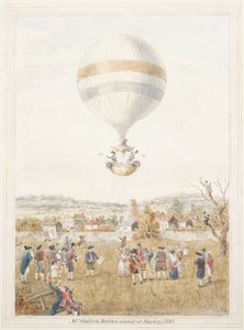 Sadler ballonos emelkedése Hackneyből alkotó: Frederick (attr. to) Barnard