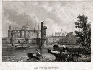 A régi Louvre, 19. század eleje (metszet) alkotó: . .