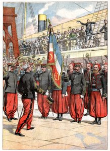 A harmadik Zouaves-ezred Marseille-ben alkotó: . .