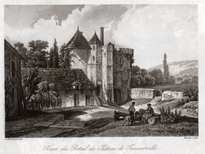Tancarville vára. 1840 körül (metszet) alkotó: . .