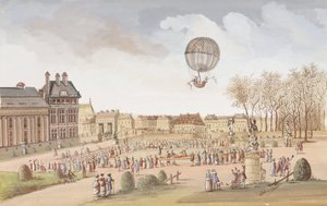 Az első feljutás hidrogénballonban alkotó: Frederick (attr. to) Barnard