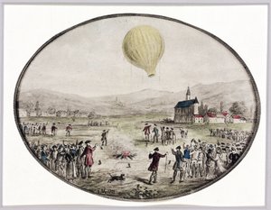 Az első nyilvános léggömbemelkedés, 1783. június 5 alkotó: Frederick (attr. to) Barnard
