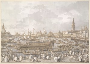 A velencei dózse a Lido felé indul alkotó: Canaletto