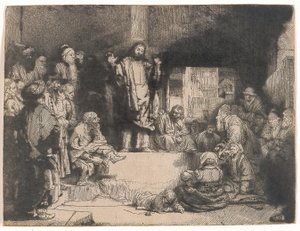 Krisztus prédikációja (La Petite Tombe) alkotó: Rembrandt van Rijn