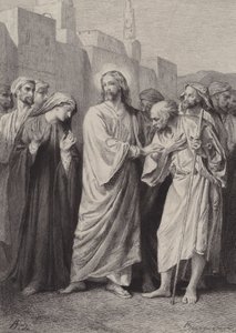 Krisztus megjövendöli a Templom pusztulását alkotó: after Albert Robida