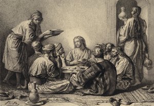 Jézus vámszedőkkel és bűnösökkel eszik