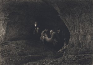 Jézus a sírba fektette alkotó: after Albert Robida