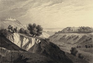 Jézus az Olajfák hegyén alkotó: after Albert Robida