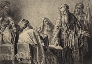 A főpapok tisztjei alkotó: after Albert Robida
