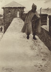 Járőrözés egy észak-britországi erődben télen alkotó: after Amedee Forestier