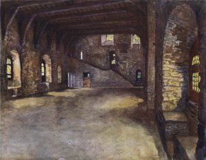A bankettterem, Chateau des Comtes, Gent alkotó: after Amedee Forestier