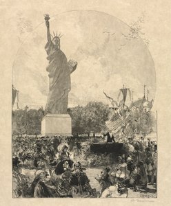 Liberty Enlightening the World, amelyet az amerikaiak Párizs városának ajánlottak fel alkotó: after Auguste Louis Lepère