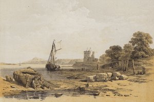 Barnbougle kastély (chromolitho) alkotó: after C. Stanfield