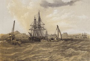 Edinburgh a Frith of Forthból (chromolitho)