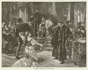 Othello a szenátorok előtt alkotó: after Carl Ludwig Friedrich Becker