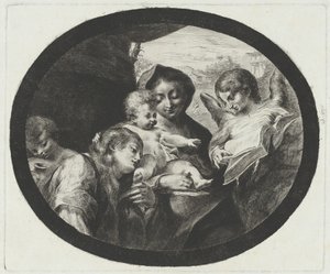 A Szűz és a Gyermek angyalokkal alkotó: after Correggio Vivant Denon