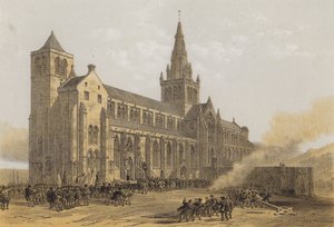 Glasgow (St Mungos) katedrális, külső (chromolitho)