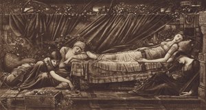 Az alvó szépség alkotó: after Edward Coley Burne-Jones