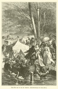 Buli a Genfi-tavon, Mademoiselle de Scudery alkotó: after Emile Antoine Bayard