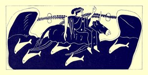 Európa és a bika, illusztráció a görög vázafestményekből, J. E. Harrison és D. S. MacColl, 1894-ben (digitálisan javított kép) alkotó: after English School