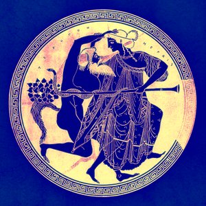 Satyr and Maenad, illusztráció a görög vázafestményekből, J. E. Harrison és D. S. MacColl, 1894-ben megjelent (digitálisan javított kép)