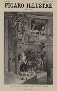 Louis Arsene Delaunay francia színész Jules Clareties A Trianon című versét szavalta a Theater de Marie Antoinette-ben a versailles-i Petit Trianonban