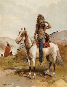 Egy sziú indián törzsfőnök (chromolitho) alkotó: after Frank Feller