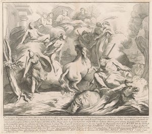 Az 1742-es Prima Macchina Kínában: Neptunusz és Minerva versenye alkotó: after François Hutin Miguel de Sorellò