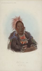 Wah-ro-nee sah, The Surrounder, An Ottoe Chief (akvatinta)