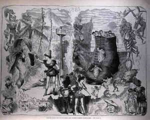 Jelenetek a Drury Lane-ből és a Covent Garden Pantomimesből, a The Illustrated London Newsból, 1882. január 7. alkotó: after George Cruikshank