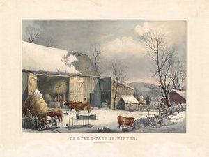 A Tanyaudvar télen alkotó: after George Henry Durrie