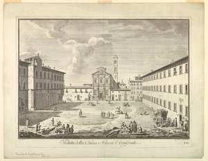 Kilátás Firenzére, tányér a "XXIV. választásból Kilátás Firenze város fő kerületeire, tereire, templomaira és palotáira"