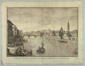 Kilátás Firenzére, tányér a "XXIV. választásból. Kilátás Firenze város fő kerületeire, tereire, templomaira és palotáira"