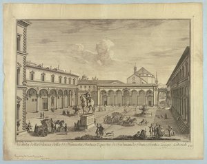 Kilátás Firenzére, tányér a "XXIV. választásból Kilátás Firenze város fő kerületeire, tereire, templomaira és palotáira"