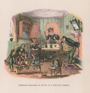 Illusztráció Nicholas Nickleby számára (színes litó)