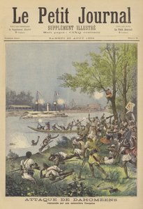 A dahomei támadást egy francia ágyús csónak verte vissza