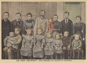 A Reverdy-díj kitüntetettjei. A Vandenbrouch család és tizennégy gyermekük