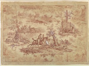 Rajzfilm pamutnyomott textilekhez, La Route de Jouy