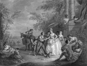 La Bonne Aventure (A szerencsekutató) alkotó: after Jean Baptiste Joseph Pater