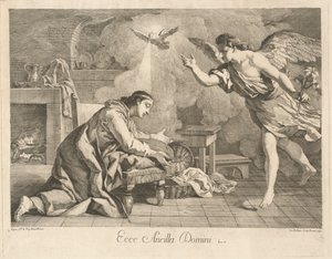 Az Angyali üdvözlet alkotó: after Jean François de Troy Jean Baptiste Hutin