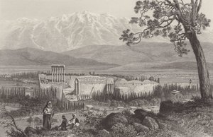 Libanon hegység és Baalbec alkotó: after John Douglas Woodward
