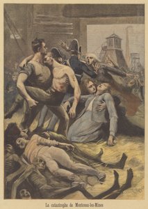 Szénbányászati katasztrófa Montceau-les-Mines-ban alkotó: after Lionel Royer