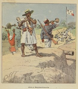 Riasztás Manjakandrianombában alkotó: after Louis Charles Bombled